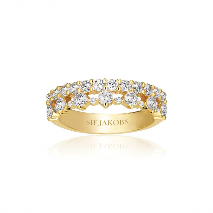 LIVIGNO Ring Gull  i gruppen Ringer / Gullringer hos SCANDINAVIAN JEWELRY DESIGN (SJ-R2367-CZ-YG)