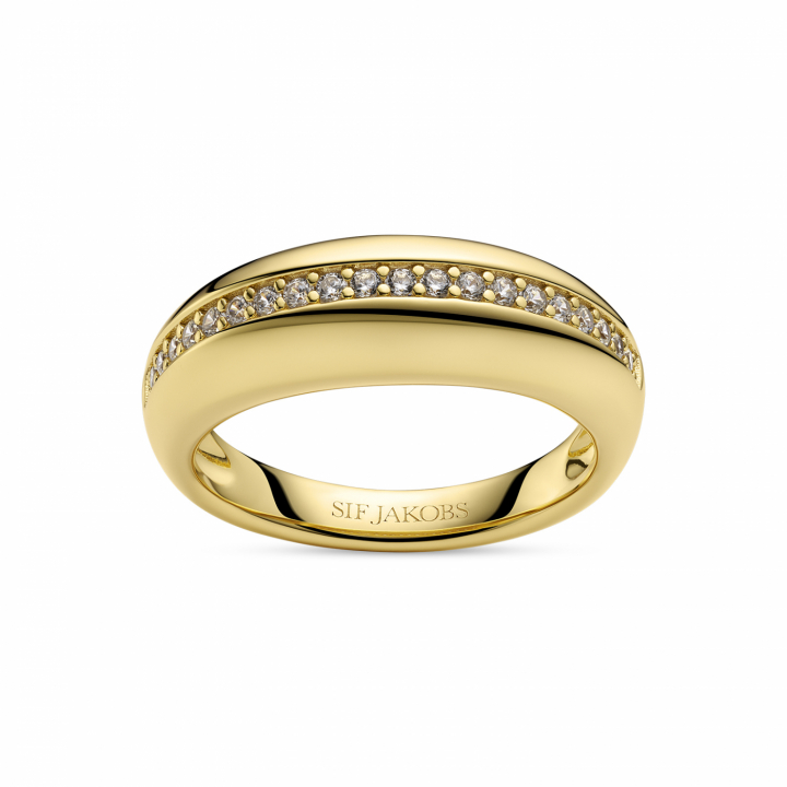 PALERMO RING Gold i gruppen Ringer / Gullringer hos SCANDINAVIAN JEWELRY DESIGN (SJ-R2588-CZ-YG)