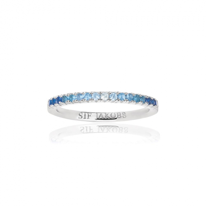 Ellera - med zirkoner i blå och vit gradient Ring i gruppen Ringer / Sølvringer hos SCANDINAVIAN JEWELRY DESIGN (SJ-R2869-GBL)