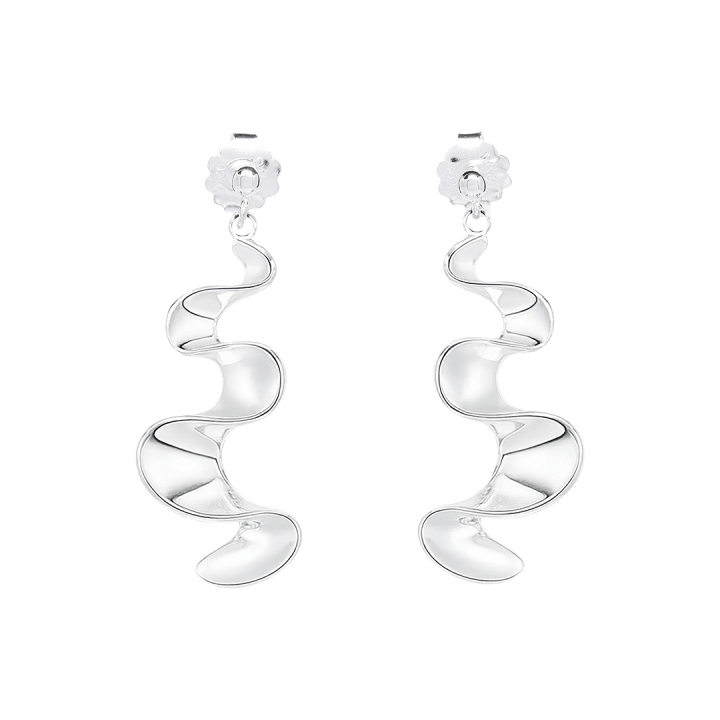 Water Flow Earrings Silver i gruppen Øredobber / Sølvøredobber hos SCANDINAVIAN JEWELRY DESIGN (WFW-E2M000-S)