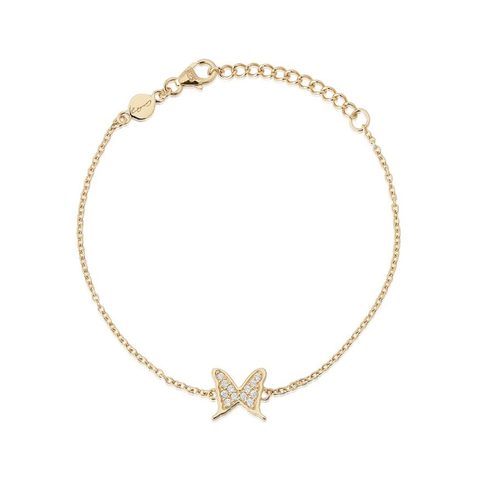 Petite papillion sparkling Bracelet Gold i gruppen Armbånd / Gullarmbånd hos SCANDINAVIAN JEWELRY DESIGN (gp125)