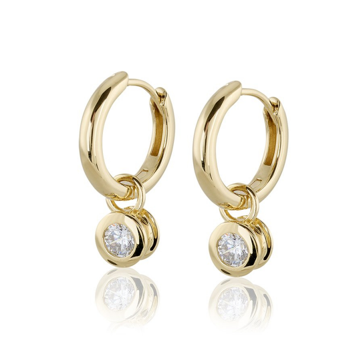 Älskad Earrings creol Gold i gruppen Øredobber / Gulløredobber hos SCANDINAVIAN JEWELRY DESIGN (gp154)