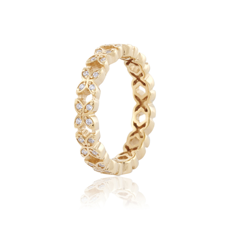 Sparkling ellipse mini Ring Gold i gruppen Ringer / Gullringer hos SCANDINAVIAN JEWELRY DESIGN (gp38-R)
