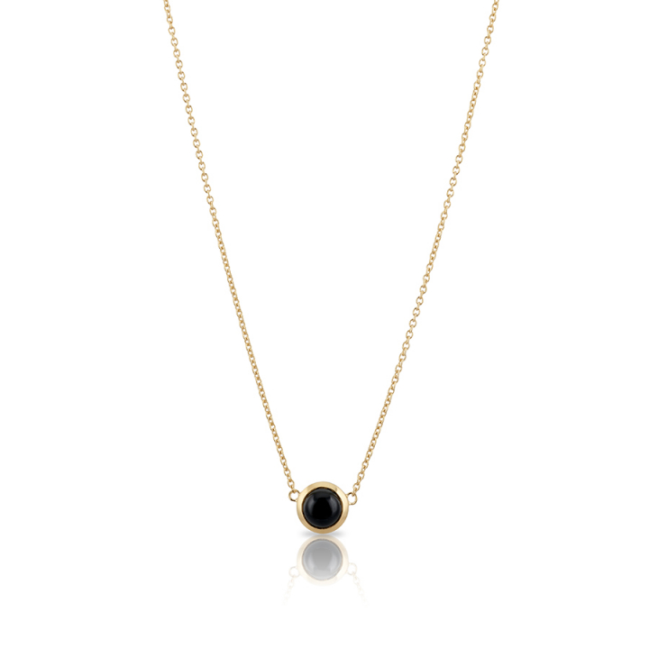 Devine stone Necklace - L (42+3cm) Gold i gruppen Halskjede / Gullkjede hos SCANDINAVIAN JEWELRY DESIGN (gp59)