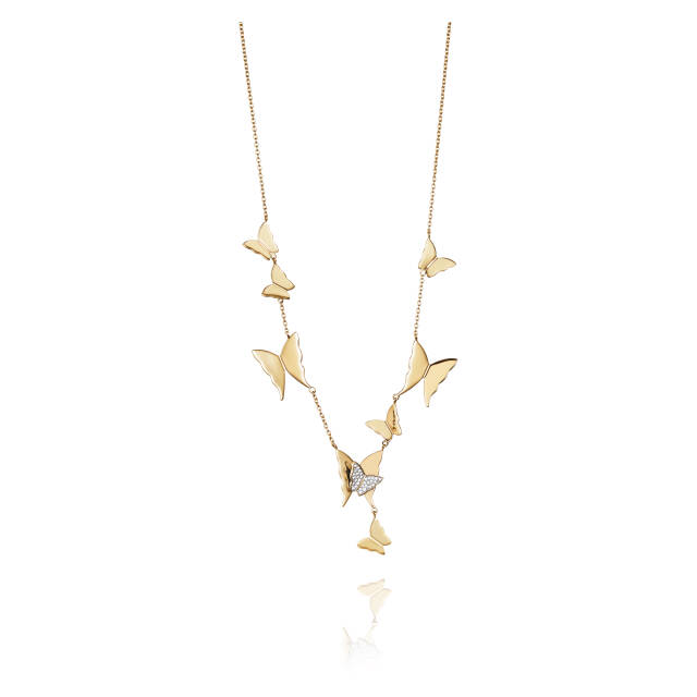 Miss Butterfly Air & Stars Collier Halskjede Gull