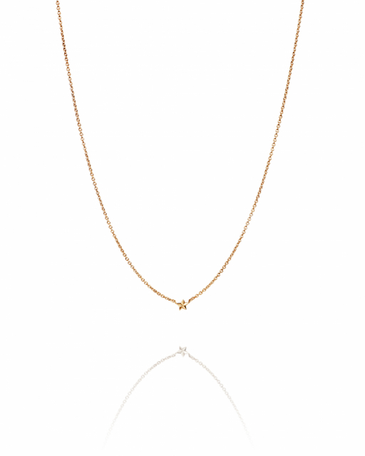 Micro catch a falling star Necklace Gold