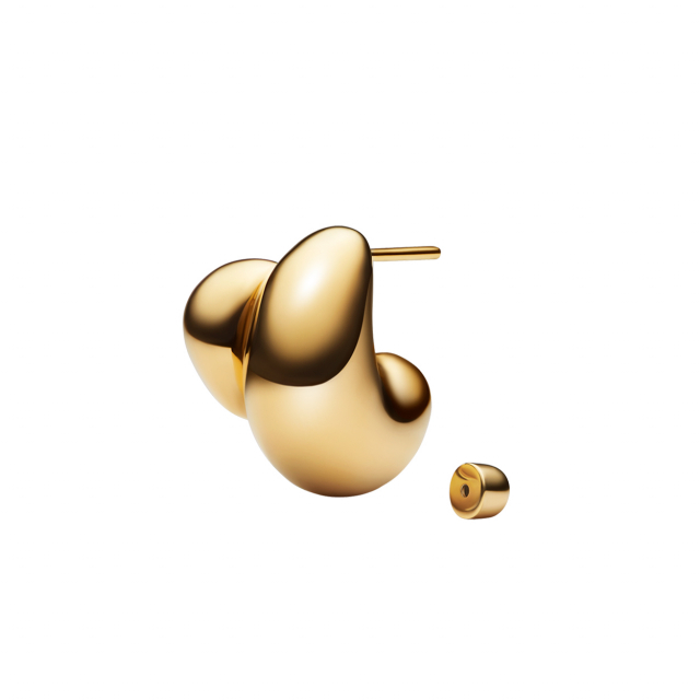 Tryvann Trail Earring Goldplated Silver Right (one)