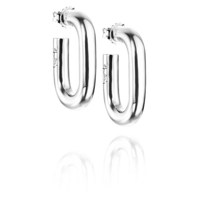 Chunky Hoops Øreringer Sølv