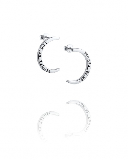 Pencez Moon Øreringer Sølv