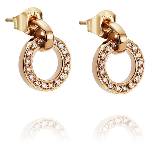 Ring Around & Stars Øreringer Gull