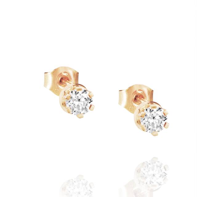 Crown & Stars Øreringer 0.60ctw Gull