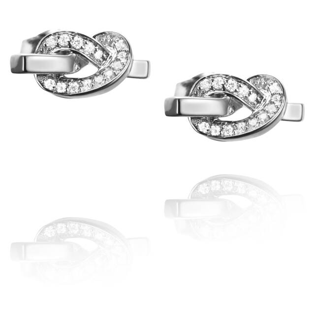 Love Knot & Stars Øreringer Hvitt gull