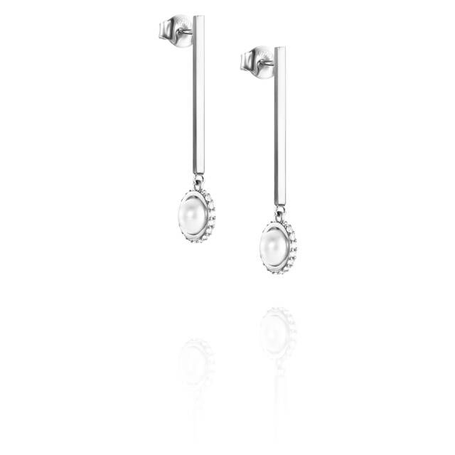 Little Day Pearl & Stars Øreringer Hvitt gull