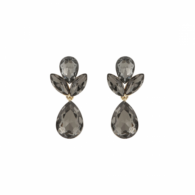Swift drop pendant ear gold grey