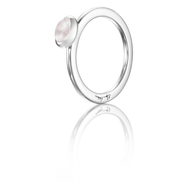 Love Bead Sølv - Rose Quartz Ring Sølv