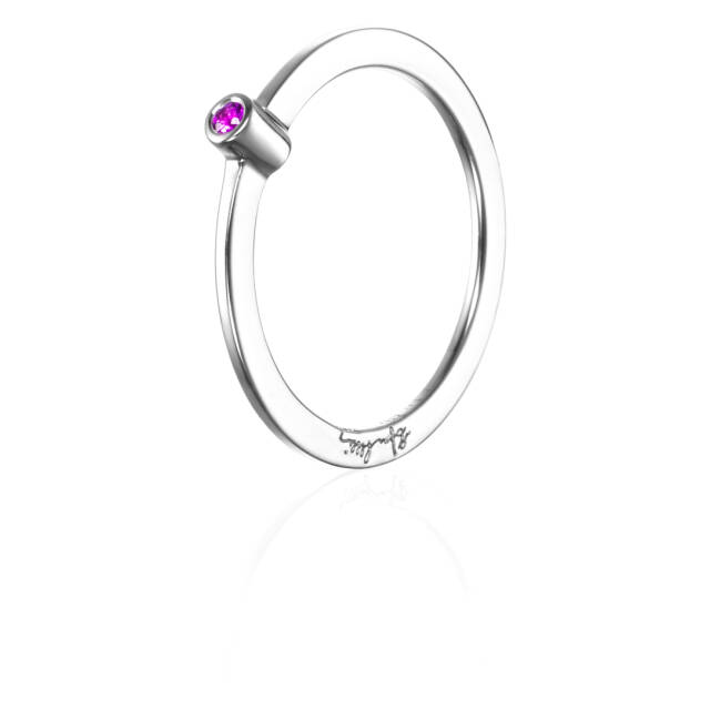 Micro Blink - Pink Sapphire Ring Sølv