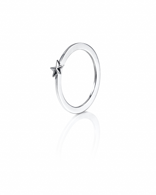 Micro catch a falling star Sølvring