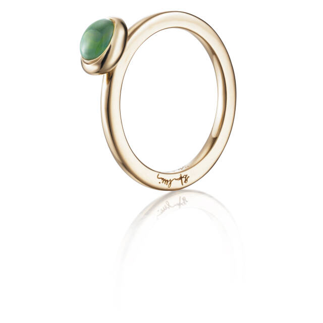 Love Bead - Green Agate Ring Gull