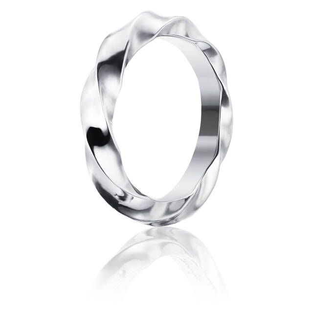 Viking Wide Ring Hvitt gull