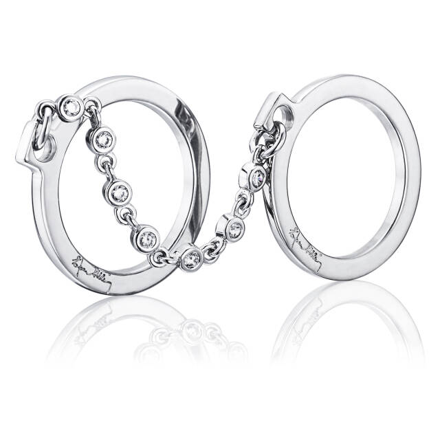 Passion Cuffs & Stars Ring Hvitt gull