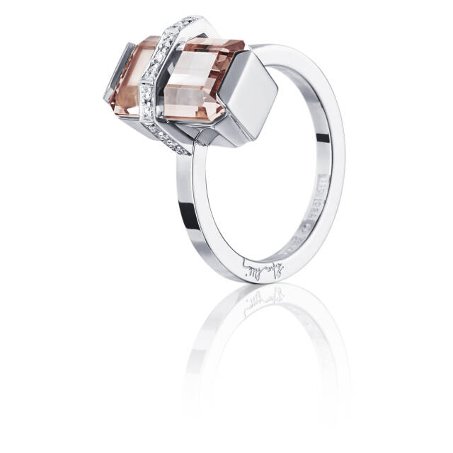 Little Bend Over - Morganite Ring Hvitt gull