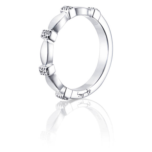 Forget Me Not Ring Hvitt gull