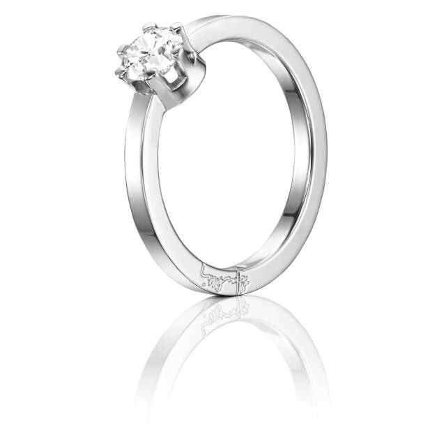 Crown Wedding 0.50 ct diamant Ring Hvitt gull