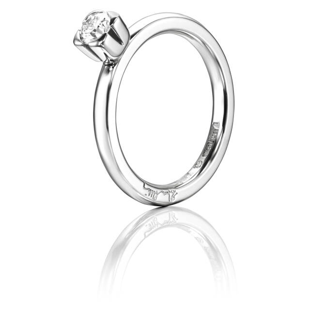 Love Bead Wedding 0.30 ct diamant Ring Hvitt gull