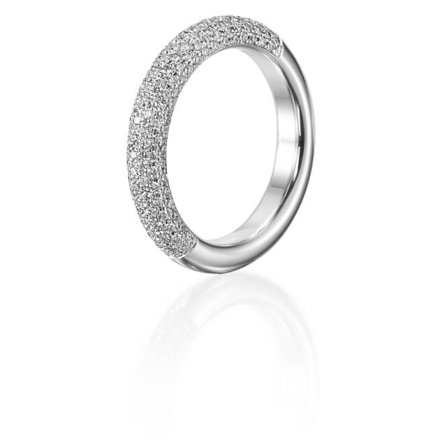 Million Stars Ring Hvitt gull