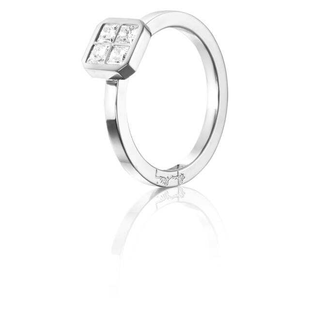 4 Love 0.40 ct diamant Ring Hvitt gull