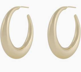 Bella big ring earrings gold