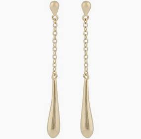 Lara drop chain Earring Gold
