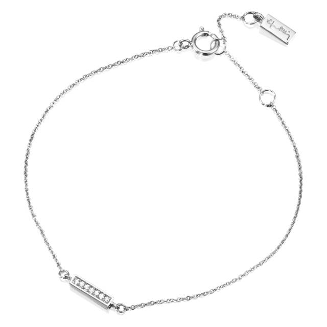 Thin StarsArmbånd Hvitt gullg 16-19 cm