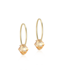 GT Ear Ring 14 mm, Bicone 6 mm, Golden shadow