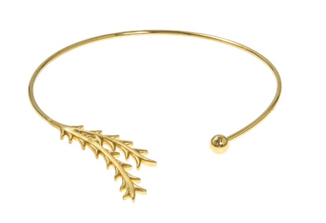 Tree twig bangle Armbånd Gull