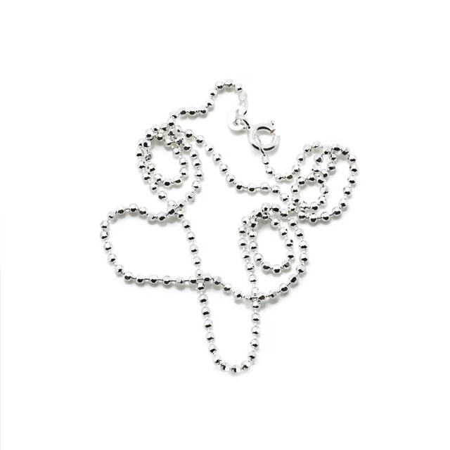 Bead Chain D/C 1.8 mm Halskjede Sølv 40 cm