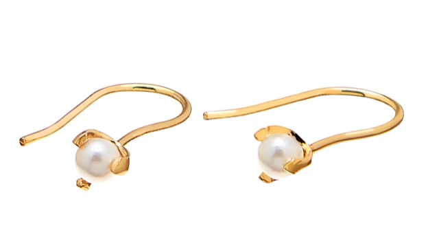 Pearl short Øreringer Gull