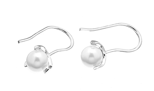 Pearl long Øreringer Sølv