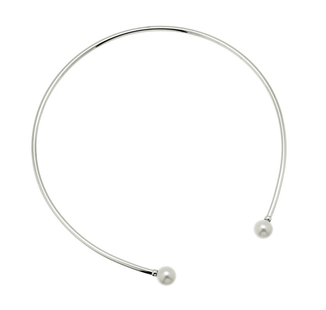 Pearl bangle Halskjede flex Sølv