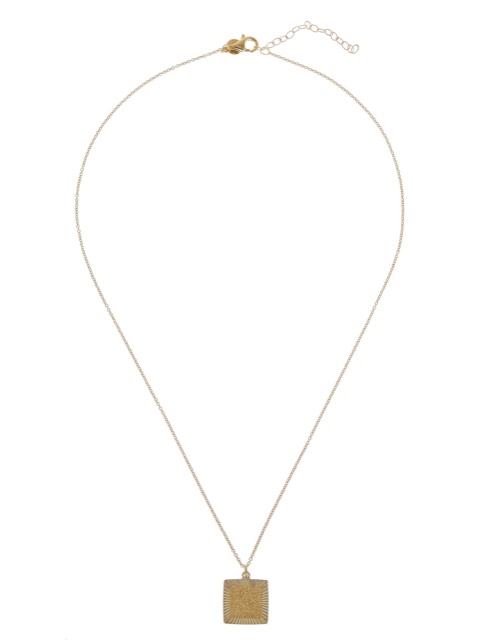 Two square pendant Halskjede Gull 45-60 cm