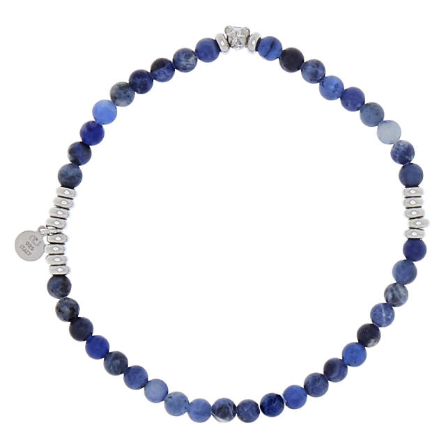 Bear elastic brace Armbånd blue Sølv