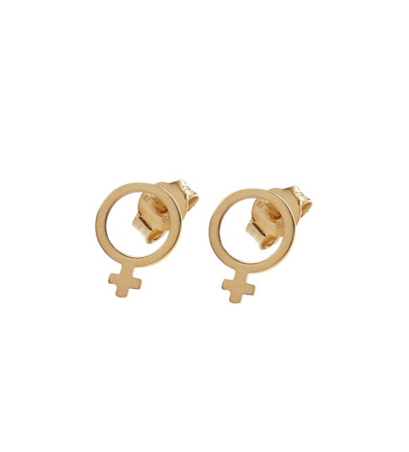 Letters Venus small Øreringer Gull