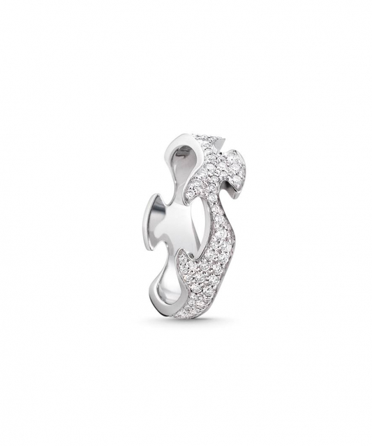 FUSION CENTRE Ring Diamant PAVÉ 0.63 ct Hvitt gull