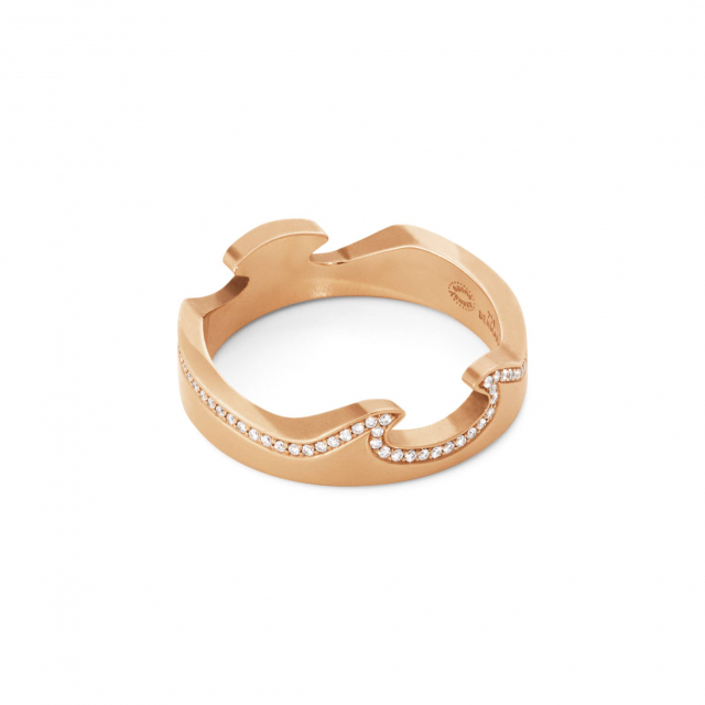 FUSION END Ring Roségull Diamant 0.15 ct