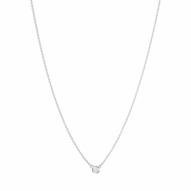 GJ SIGNATURE SOLITAIRE PENDANT White Gold DIAMOND 0.05 CT