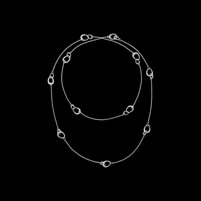 OFFSPRING Sautoir Necklace Silver 90 cm
