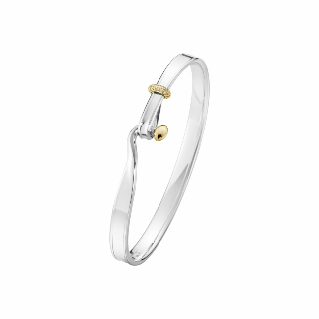 TORUN BANGLE Champagne Diamond 0.08 CT Gold/Silver