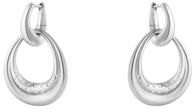 Offspring Earrings medium 0,08ct Silver
