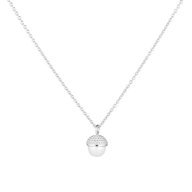 Pearl bubble long Halskjede 70-75 Sølv