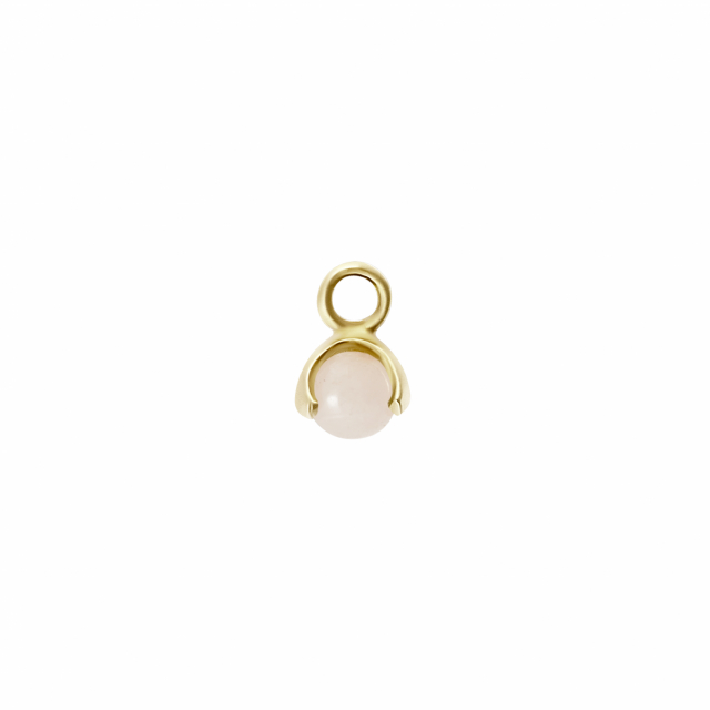 Letters stone 10 rose quartz pend Gull